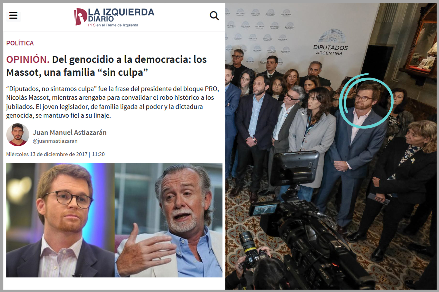 Denuncia a Massot en "La izquierda Diario", medio oficial del PTS
